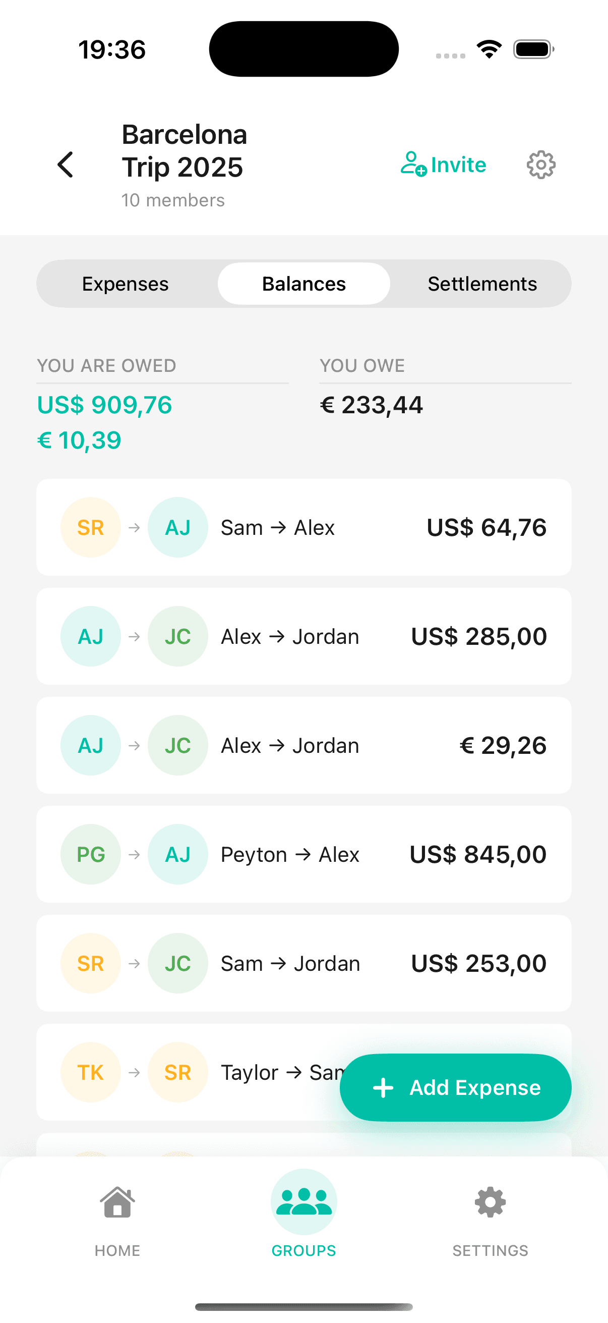 Clear Balances